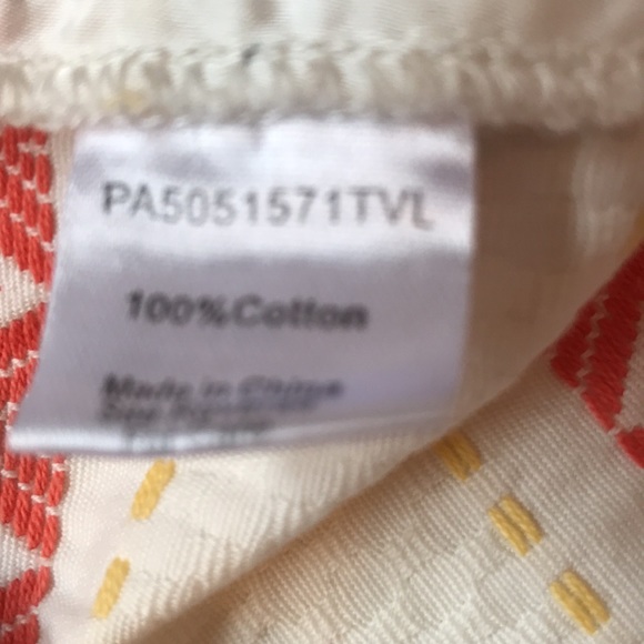 Parker Riley cream cotton textured zigzag design short shorts NWOT - Picture 8 of 8